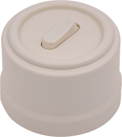 Выключатель/переключатель клавишный, проходной, одинарный, пластик, ваниль, Jantera, JCA.0K11.PG03 - фото 110416