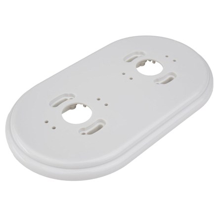 Подставка 2-местная круглая, D95 L165 H10, пластик, белый, Jantera, JAD.2ON2.PG00 - фото 110464