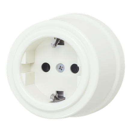 Розетка 1-местная, 220B, Schuco, евростандарт, пластик, белый, Jantera, JNO.1L61.PG00 - фото 110471