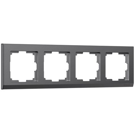 Рамка из поликарбоната на 4 поста Stark графит матовый W0041864 - фото 110827