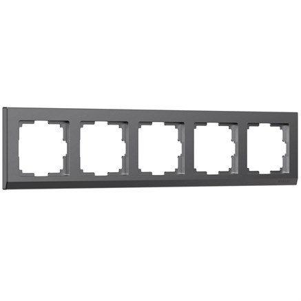 Рамка из поликарбоната на 5 постов Stark графит матовый W0051864 - фото 110834