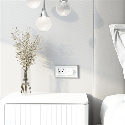 Накладка для розетки USB (белый акрил) W1179541 - фото 110934