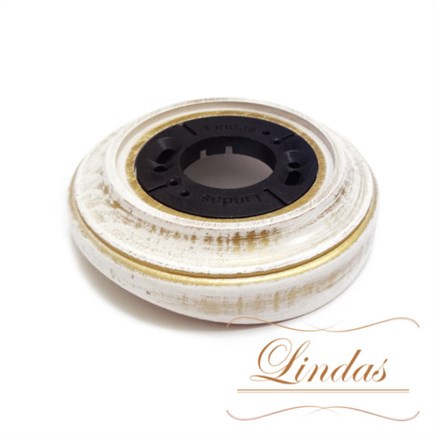 Рамка на бревно 1-местная, Белый/золото Lindas 25566 - фото 111332