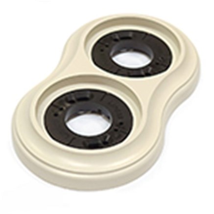 Рамка на бревно 2х-местная, Слоновая кость Lindas 25669 - фото 111356