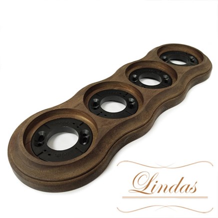 Рамка на бревно 4х-местная, Винтаж Lindas 25962 - фото 111377