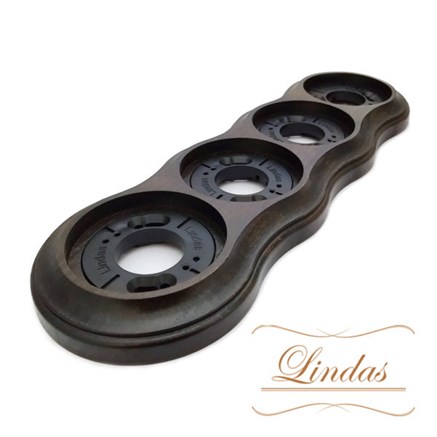 Рамка на бревно 4х-местная, Венге Lindas 25965 - фото 111385