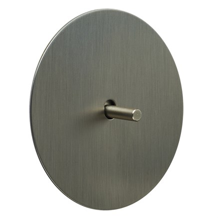 Выключатель 1-тумблерный проходной, никель, Salvador, EU010101B01