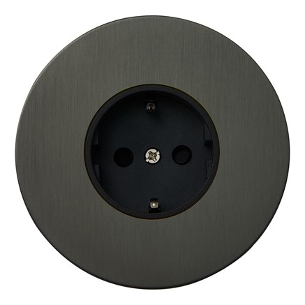 Розетка силовая 200В, антрацит, Salvador, EU020111 - фото 111492