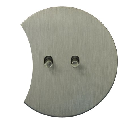 2х клавишный выключатель проходной, никель, Salvador, EU010201B02 - фото 111556