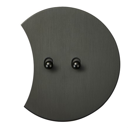 2х клавишный выключатель проходной, антрацит, Salvador, EU020202A02 - фото 111566