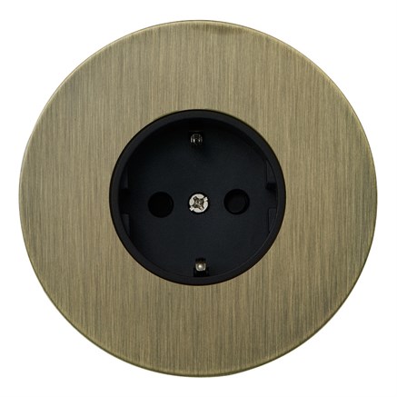 Розетка силовая 220В, бронза, Salvador, EU030111 - фото 111663