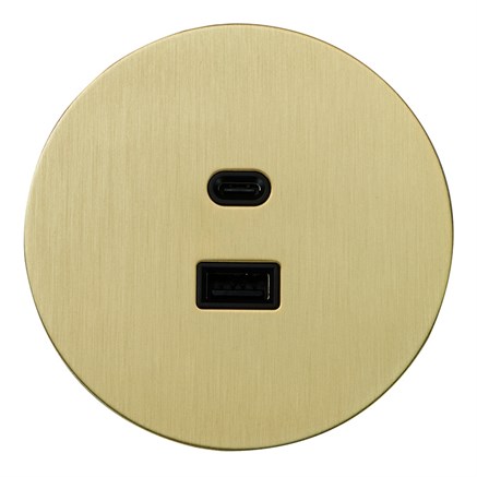 USB розетка (тип A+C), золото, Salvador, EU040112 - фото 111669