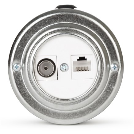 Розетка информационная RJ45+TV (CAT.5E), Сталь, белая вставка, VINTAGE-BRASS 40401-8