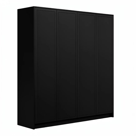 Четырехдверный платяной шкаф MRS804BL Черный, Алетан - фото 120355