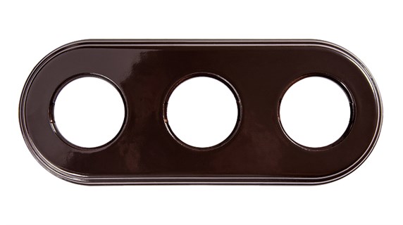 Рамка 3 местная коричневая керамика Bironi BF2-630-02 - фото 43035