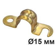 Крепеж двухсторонний для труб D15, Латунь , Villaris-Loft, 2021514