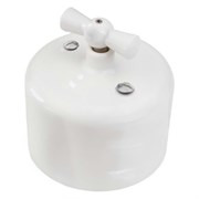 Выключатель/переключатель поворотный, проходной, одинарный, керамика, белый, Jantera, JRO.0R11.CG00