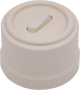 Выключатель/переключатель клавишный, проходной, одинарный, пластик, ваниль, Jantera, JCA.0K11.PG03