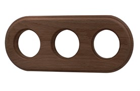 Рамка 3-местная круглая, D95 L235 H10, дерево, коричневый, Jantera, JRO.2ON3.WM02