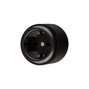 Розетка 1-местная, 220B, Schuco, евростандарт, керамика, черный, Jantera, JRO.1L61.CG01