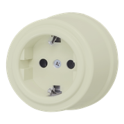 Розетка 1-местная, 220B, Schuco, евростандарт, пластик, шалфей, Jantera, JNO.1L61.PG04