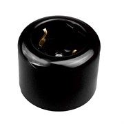 Розетка 1-местная, 220B, Schuco, пластик, черный, Jantera, JAD.1L61.PG01