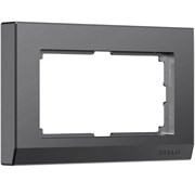 Рамка из поликарбоната для двойной розетки Stark графит матовый W0081864