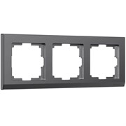 Рамка из поликарбоната на 3 поста Stark графит матовый W0031864