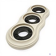 Рамка на бревно 3х-местная, Слоновая кость Lindas 25769