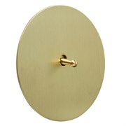 Выключатель  1-тумблерный, проходной, золото, Salvador, EU040104A01