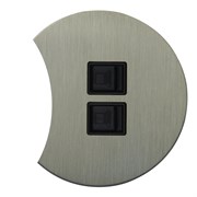 Двойная комп. розетка RJ45, никель, Salvador, EU010207