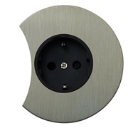 Розетка силовая 220В, никель, Salvador, EU010211