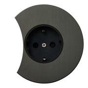 Розетка силовая 220В, антрацит, Salvador, EU020211