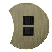 Двойная комп. розетка RJ45, бронза, Salvador, EU030207