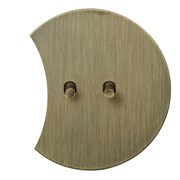 2х клавишный выключатель проходной, бронза, Salvador, EU030203B02