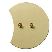 2х клавишный выключатель проходной, золото, Salvador, EU040204A02