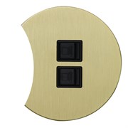 Двойная комп. розетка RJ45, золото, Salvador, EU040207