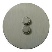 Двойной диммер, никель, Salvador, EU010110