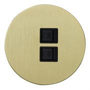 Двойная комп. розетка RJ45, золото, Salvador, EU040107