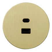 USB розетка (тип A+C), золото, Salvador, EU040112