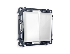 Комплект механизма 2-клавишного перекрестного выключателя 10A-250V ALFA MA103030 Белый глянец QUANT (AP1030, VM125) Артикул: MA103030