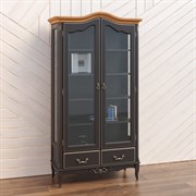 Сервант стеклянный с зеркалом W603/1BL, Алетан