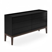 Комод 6 ящиков MRS406BL Черный, Алетан