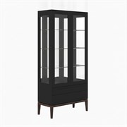 Двухдверный шкаф-витрина MRS603BL Черный, Алетан
