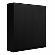 Четырехдверный платяной шкаф MRS804BL Черный, Алетан