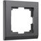 Рамка из поликарбоната на 1 пост Stark графит матовый W0011864 - фото 110795
