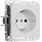 Розетка с заземлением (белый акрил) W1171041 - фото 110917