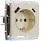 Розетка с заземлением, шторками и USB A+C (айвори акрил) W1171743 - фото 111124