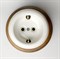 Розетка ретро керамическая с заземлением, Белый, "Арбат" INTERIOR ELC, SCIE/W-01 - фото 16999