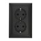 Розетка двойная линейная Черная с з/к с защитными шторками LK60 LK STUDIO 863708